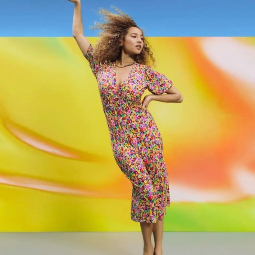 Rixo for Target Floral Puff Sleeve Dress